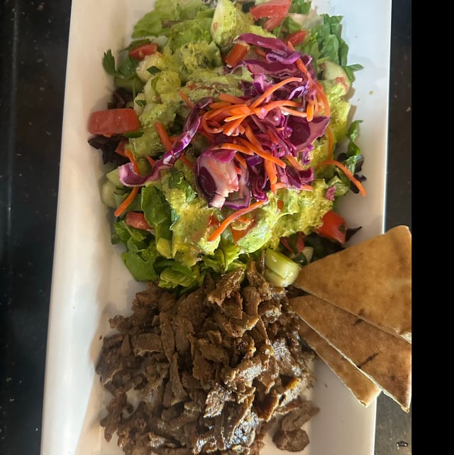 Lamb & Beef Gyros Salad.