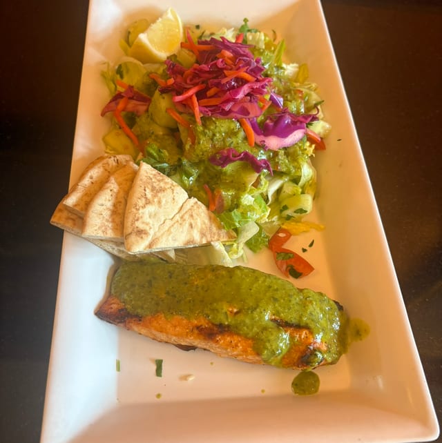 Grilled Salmon Salad.