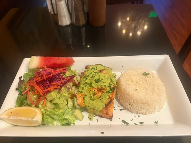 Salmon ShishKebabPlate.
