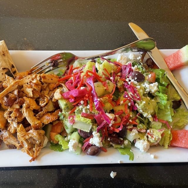 Chicken Gyros Salad.