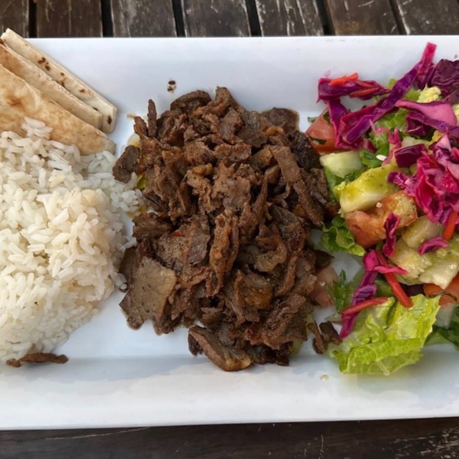 Lamb & Beef Gyros Plate.