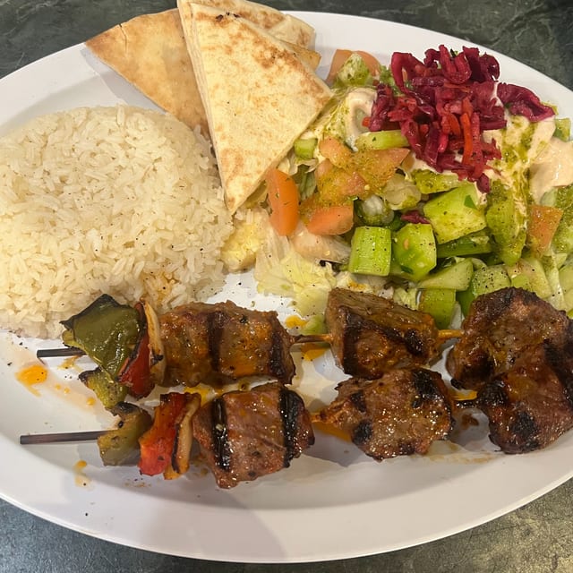 Beef Shish Kebab Catering Platter.