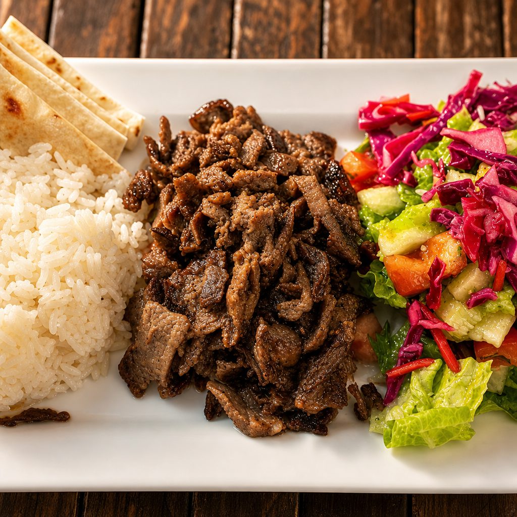 Lamb & Beef Gyros Plate.