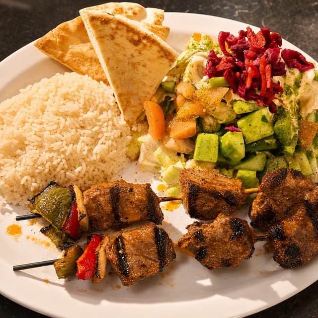 Beef Shish Kebab Catering Platter.