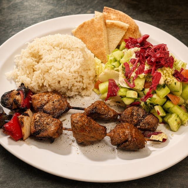 Lamb Shish Kebab Catering Platter.